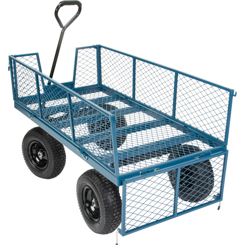 Wagon with Drop Sides, 24" W x 48" L, 800 lbs. Capacity Duraquip Inc
