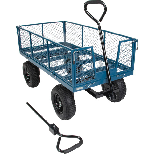 Wagon with Drop Sides, 24" W x 48" L, 800 lbs. Capacity Duraquip Inc