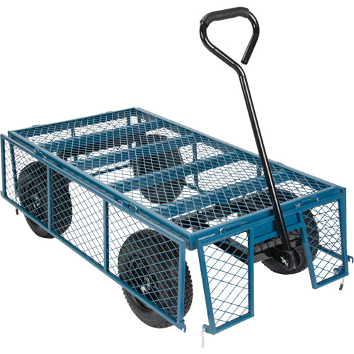 Wagon with Drop Sides, 24" W x 48" L, 800 lbs. Capacity Duraquip Inc