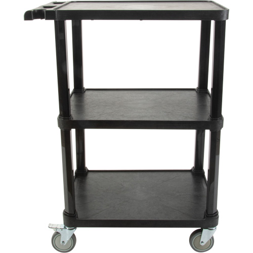 Chariot utilitaire avec tablette plate, 3 tiers, 18-1/8" x 37-3/8" x 27-3/4", Capacit&eacute; 330 lb Duraquip Inc