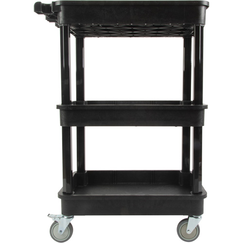 Chariot utilitaire avec tablette &agrave; bordure profonde, 3 tiers, 19" x 39-1/2" x 28-1/4", Capacit&eacute; 330 lb Duraquip Inc