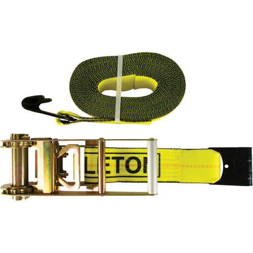 Winch Strap, Flat Hook, 3" W x 30' L, 5400 lbs. (2449 kg) Working Load Limit Duraquip Inc