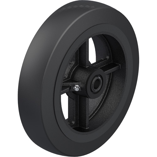 Black Rubber on Cast Iron Core Wheel Duraquip Inc