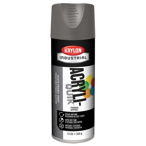 Industrial Acryli-Quik Lacquer, Grey, Very Flat, 12 oz., Aerosol Can Duraquip Inc