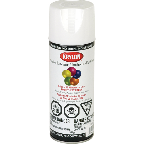 Laque industrielle Acryli-Quik, Blanc, Semi-brillant, 12 oz, Canette a&eacute;rosol Duraquip Inc