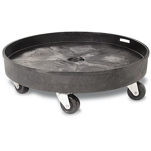 Waste Container Dolly, Polyethylene, Black Duraquip Inc