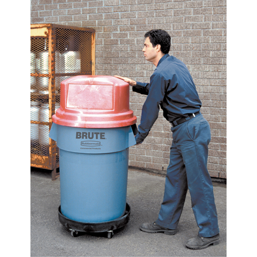 Waste Container Dolly, Polyethylene, Black Duraquip Inc