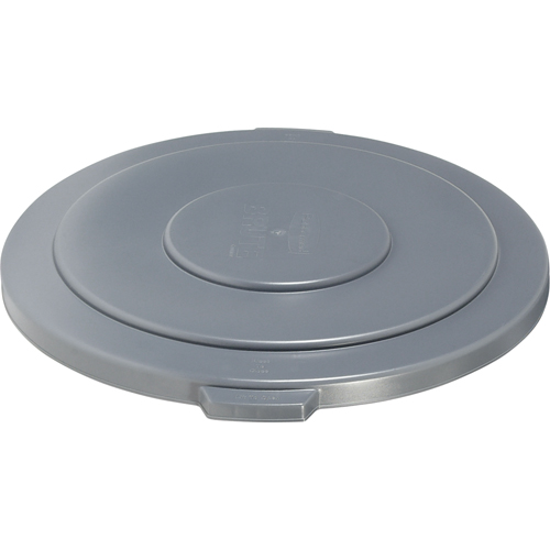 Round Brute&reg; Tops, Flat Lid, Plastic/Polyethylene, Fits Container Size: 26-1/2" Dia. Duraquip Inc