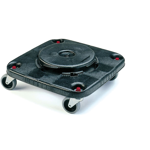 Square BRUTE&reg; Dollies, Polyethylene, Black Duraquip Inc