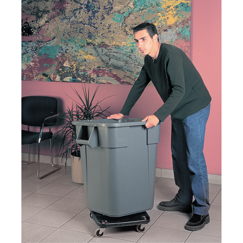 Square BRUTE&reg; Dollies, Polyethylene, Black Duraquip Inc