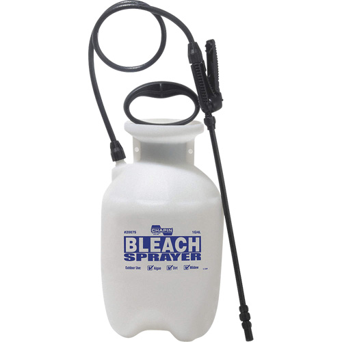 Bleach Disinfecting Tank Sprayer, 1 gal. (3.8 L), Polypropylene, 12" Wand Duraquip Inc