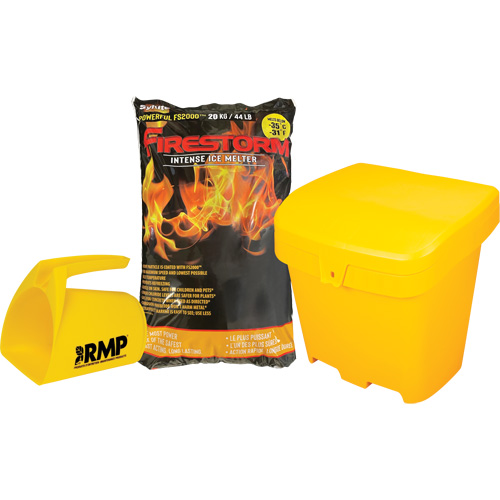 Firestorm Intense Ice Melter Kit with 56 Bags, Bag, 44 lbs. (20 kg), -32°C (-25°F) Melting Point Duraquip Inc