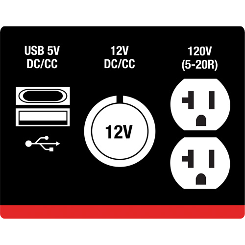 G&eacute;n&eacute;ratrice &agrave; onduleur, Surtension 2500 W, Nominale 1800 W, R&eacute;servoir 4,2 L Duraquip Inc