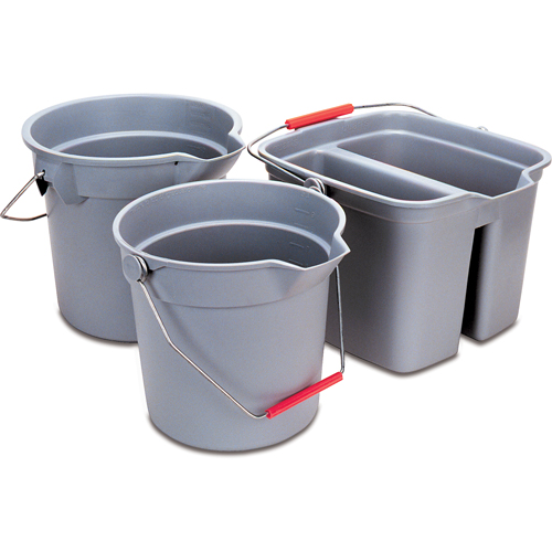 Brute&reg; Bucket, 3.5 US Gal. (14 qt.) Capacity, Grey Duraquip Inc