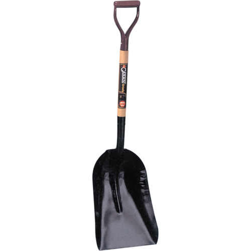 Pelles &agrave; grain & &agrave; charbon, Bois, Lame Acier durci, Manche Prise en D, 27-3/4" Longueur Duraquip Inc