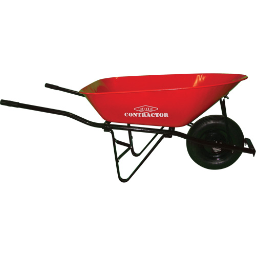 Contractor Wheelbarrow, 6 cu. ft., Steel Tray Duraquip Inc