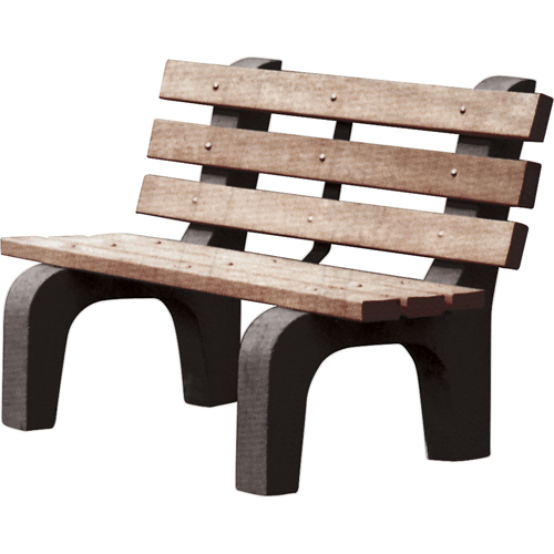 Bancs de parc, Plastique recycl&eacute;, 48" lo x 25" la x 31" h, Brun Duraquip Inc