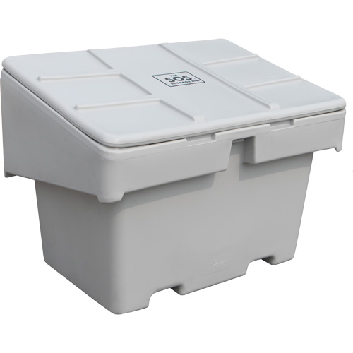 Salt Sand Container SOS, With Hasp, 42" x 29" x 30", 11 cu. Ft., Grey Duraquip Inc