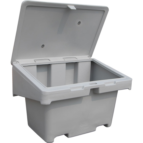 Salt Sand Container SOS, With Hasp, 42" x 29" x 30", 11 cu. Ft., Grey Duraquip Inc