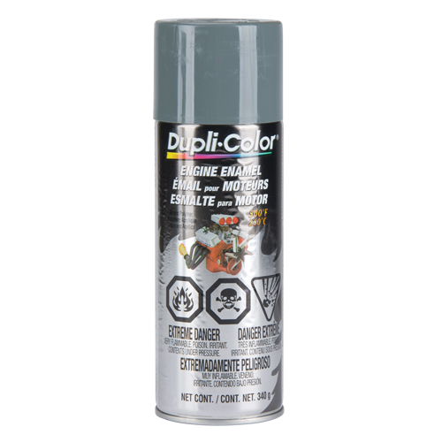 Engine Enamel Paint with Ceramic, New Ford Grey, Gloss, 12 oz., Aerosol Can Duraquip Inc