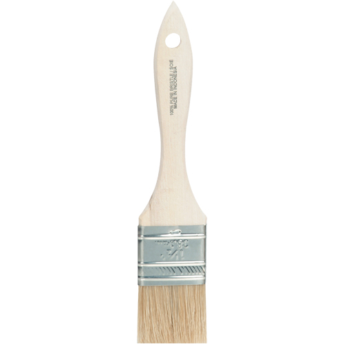 Pinceau &agrave; soies rases, Soie blanche, Manche Bois, Largeur de 1-1/2" Duraquip Inc