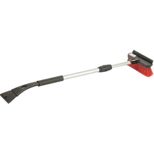 Snow Brooms, Telescopic, Nylon Polyethylene Blade, 36" Long, Red Duraquip Inc