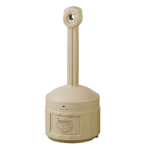 Smokers Cease-Fire&reg; Cigarette Butt Receptacle, Free-Standing, Plastic, 4 US gal. Capacity, 38-1/2" Height Duraquip Inc