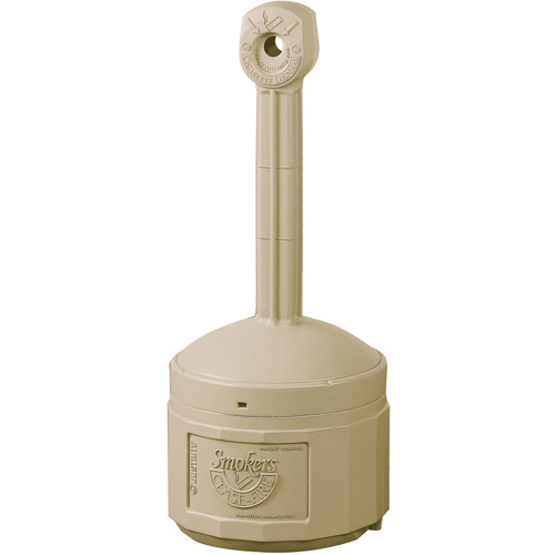 Smokers Cease-Fire&reg; Cigarette Butt Receptacle, Free-Standing, Plastic, 1 US gal. Capacity, 30" Height Duraquip Inc