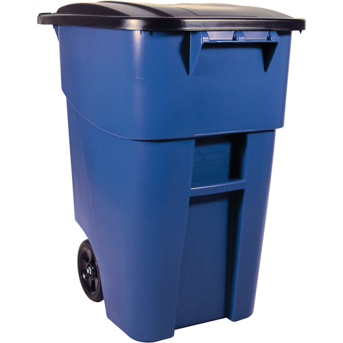 Brute&reg; Roll Out Containers, Curbside, Plastic, 50 US gal. Duraquip Inc