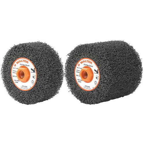 Tambours FX Flex, 4-1/4" dia. x 2" la, 5/8"-11 Arbre, Grain Flex, gros Duraquip Inc