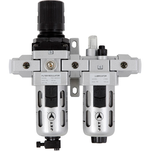 Filtre &agrave; air interm&eacute;diaire en deux parties, r&eacute;gulateur et lubrificateur AFRLCI38, 3/8" NPT Duraquip Inc