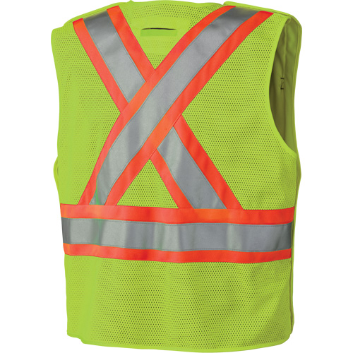 6936 Veste de s&eacute;curit&eacute; d&eacute;tachable en 5 points, Jaune lime haute visibilit&eacute;, 2T-Grand, Polyester Duraquip Inc