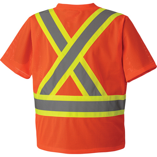 5994 High-Visibility Safety T-Shirt, Polyester, 2X-Large, High Visibility Orange Duraquip Inc