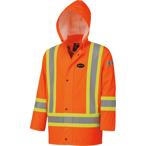 5892 Veste FR imperm&eacute;able haute visibilit&eacute;, 2T-Grand, Orange haute visibilit&eacute; Duraquip Inc