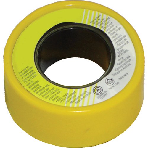 PFTE Gas Thread Sealant Tape, 236" L x 1/2" W, Yellow Duraquip Inc