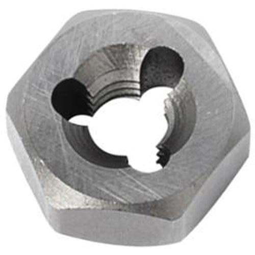 Hexagon Rethreading Bolt Die, 19/32" Dia., 1/4"-28 Thread, Chromium Steel Duraquip Inc
