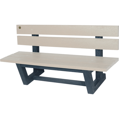 Bancs de parc d'ext&eacute;rieur, Plastique recycl&eacute;, 60" lo x 22-13/16" la x 29-13/16" h, Sable Duraquip Inc