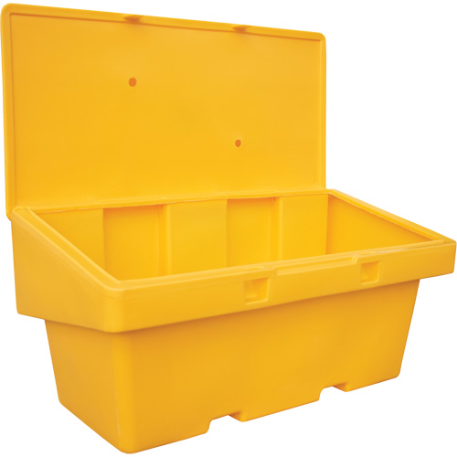 Contenants pour sel & sable SOS, Avec Moraillon, 72" x 36" x 36", 36 pi³, Jaune Duraquip Inc