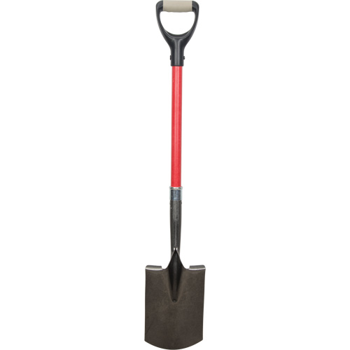 Pelles robustes, Fibre de verre, Lame Acier au carbone, Manche en Prise en D, Longueur 30-1/2" Duraquip Inc