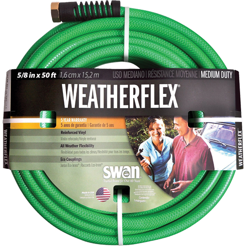 Boyaux d'arrosage pour travaux moyens Weatherflex , Vinyle, 5/8" dia x 50' Duraquip Inc