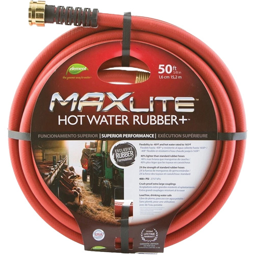 Tuyaux pour eau chaude, Caoutchouc, 5/8" dia. x 50' lo Duraquip Inc