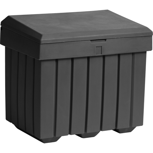 Economy Salt Sand Storage Container, 32" x 23" x 27-1/2", 10 cu. Ft., Grey Duraquip Inc