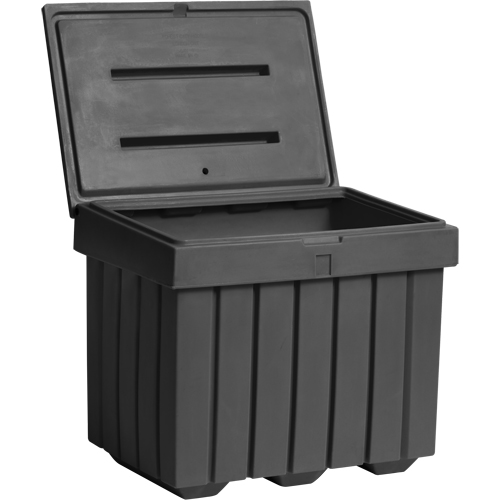 Economy Salt Sand Storage Container, 32" x 23" x 27-1/2", 10 cu. Ft., Grey Duraquip Inc