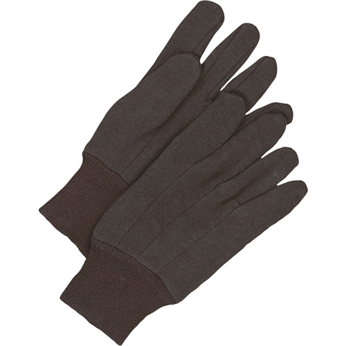 Gants en jersey classiques, Taille unique, Brun, Non doubl&eacute;, Poignet en tricot Duraquip Inc