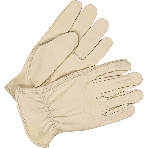 Gants de conducteur traditionnels, Grand, Paume en Cuir fleur de vache Duraquip Inc