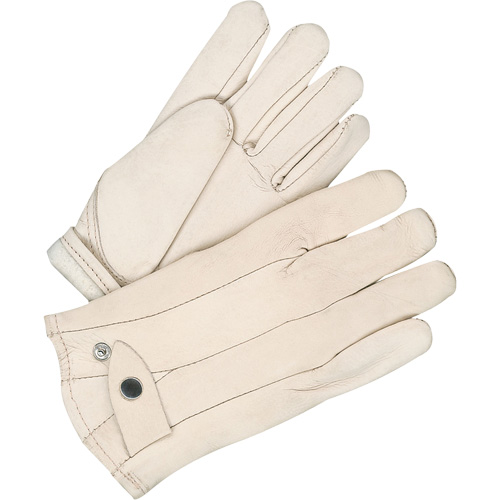 Gants classiques de cordeur, 10, Paume Cuir fleur de vache, Doubleure Molleton Duraquip Inc