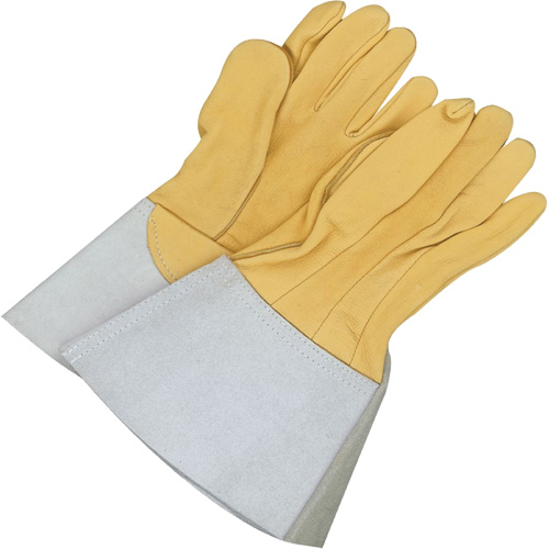 Gants de soudage &agrave; l'arc TIG en cuir de daim retourn&eacute; Gander Brand, Cuir fleur de daim, Taille 10 Duraquip Inc