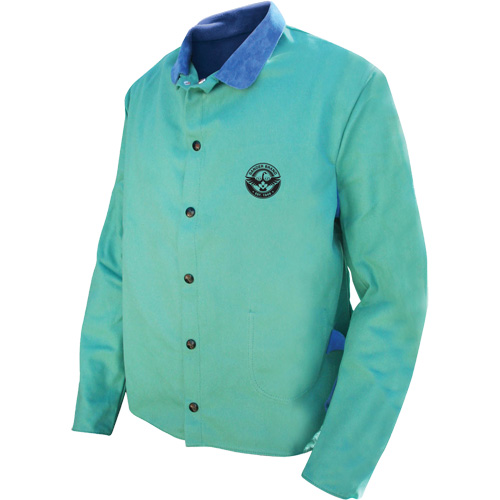 Veste de soudage Gander Brand Banox FR, Coton/Cuir, 2T-Grand, Vert Duraquip Inc