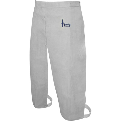 Tablier de soudage en cuir, Taille &agrave; jambes fendues, 32" lo, Gris perle Duraquip Inc