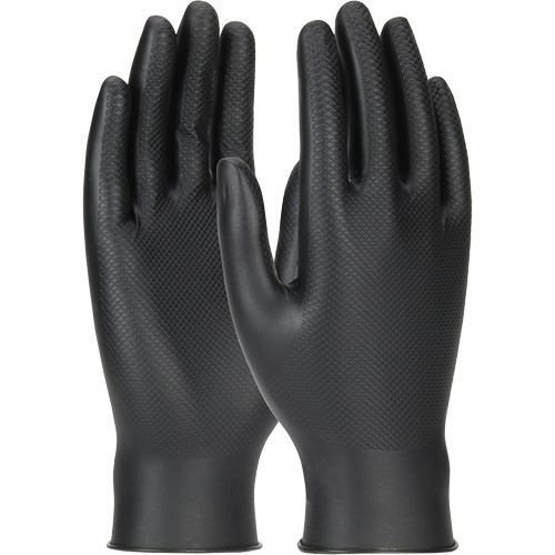 Grippaz Skins Ambidextrous Disposable Gloves, Small, Nitrile, 6-mil, Powder-Free, Black Duraquip Inc
